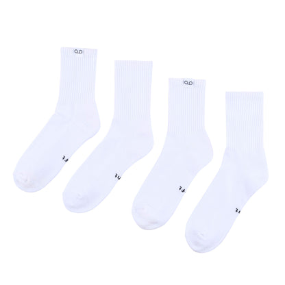 3/4 Double Pack Socks (White/White)