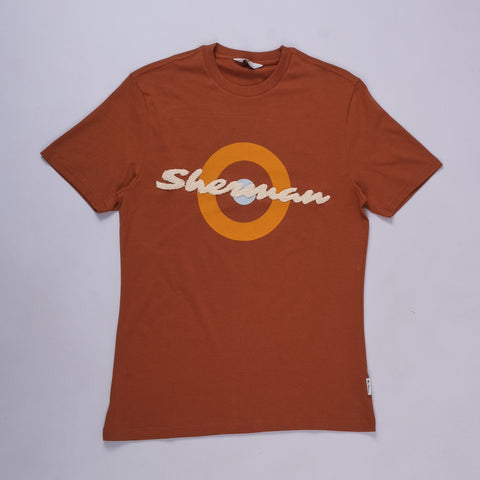 Retro Chenille Target T-Shirt (Mocha)