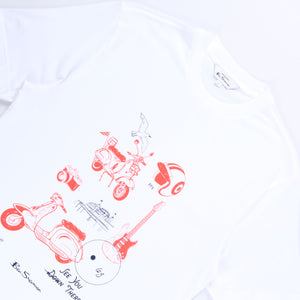 Sketched Mod Zone T-Shirt (White)