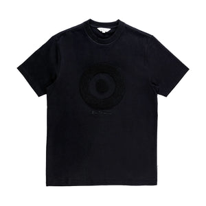 Target Towelling Applique Crew T-Shirt (Black)