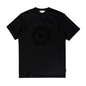 Target Towelling Applique Crew T-Shirt (Black)