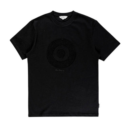 Target Towelling Applique Crew T-Shirt (Black)