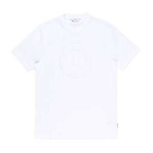Target Towelling Applique Crew T-Shirt (White)