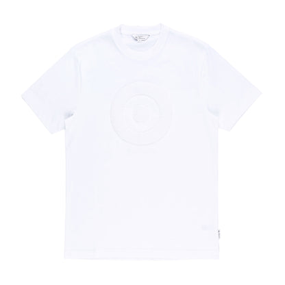 Target Towelling Applique Crew T-Shirt (White)
