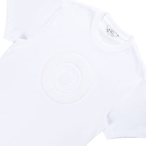Target Towelling Applique Crew T-Shirt (White)