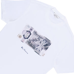 Pound Sterling Crew T-Shirt (White)