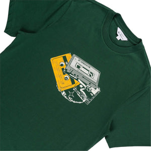 Cassette Stack T-Shirt (Forest Green)
