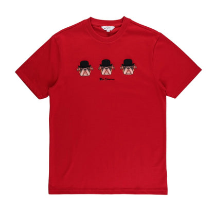 Brit Trio Bulldog T-Shirt (Red)