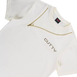Zip T-Shirt (Beige)