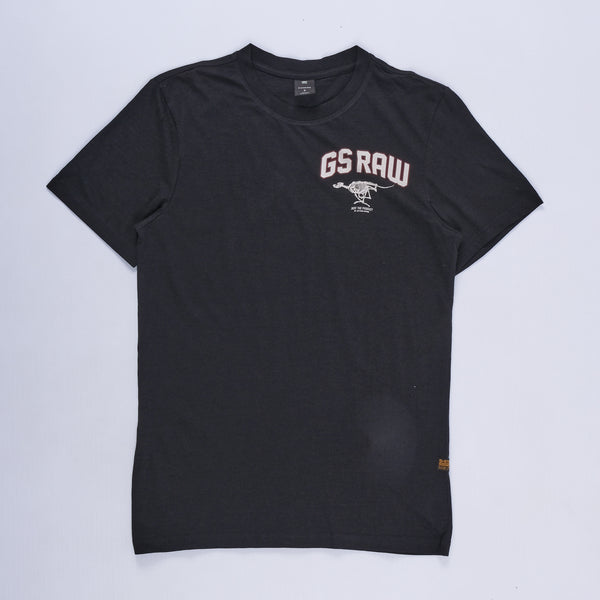 Skeleton Dog Chest T-Shirt (Black)