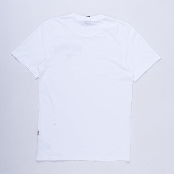 Skeleton Dog Chest T-Shirt (White)