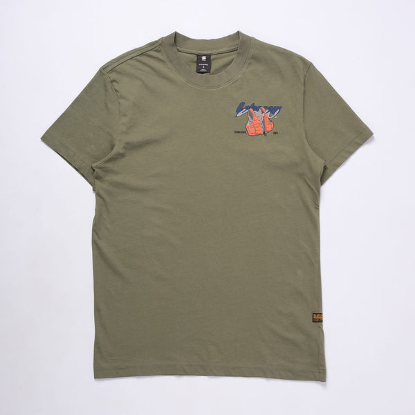 Vest Back Graphic T-Shirt (Sage)