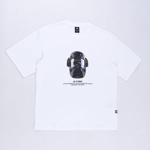 Mask Graphic Boxy T-Shirt (White)