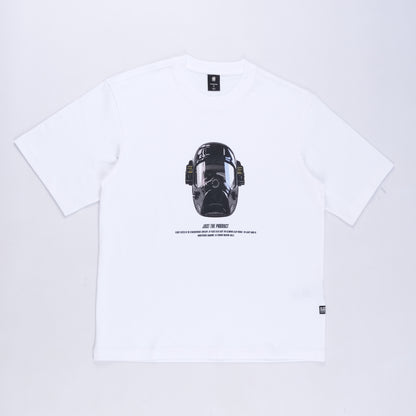 Mask Graphic Boxy T-Shirt (White)