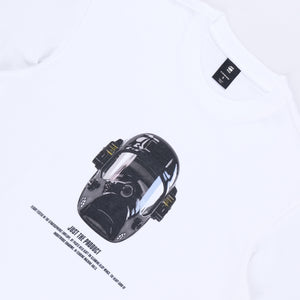 Mask Graphic Boxy T-Shirt (White)