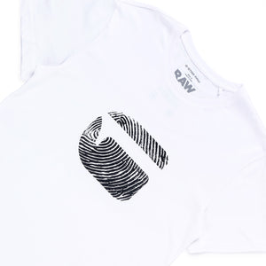 Finger Print Burger T-Shirt (White)