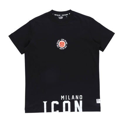 Icon 4 Regular Crew T-Shirt (Black)