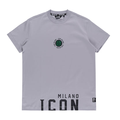 Icon 4 Regular Crew T-Shirt (Light Grey)