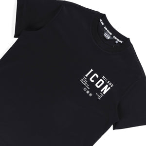 Icon 9 Regular Crew T-Shirt (Black)