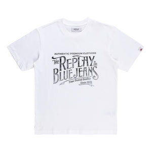 Authentic Blue Regular T-Shirt (White)