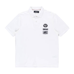 Flame 981 Golf Shirt (White)