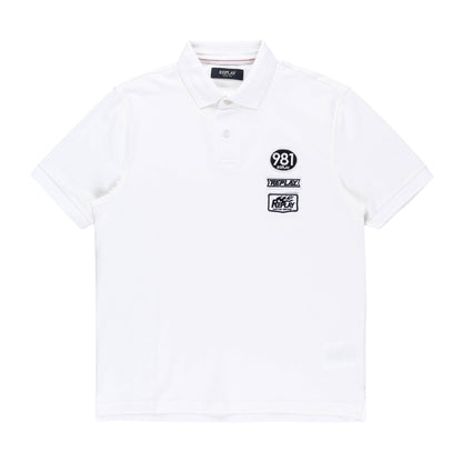 Flame 981 Golf Shirt (White)