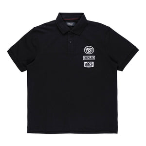 Flame 981 Golf Shirt (Black)