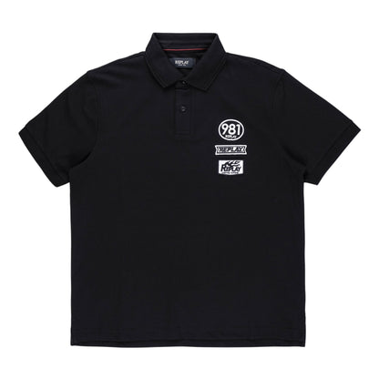Flame 981 Golf Shirt (Black)