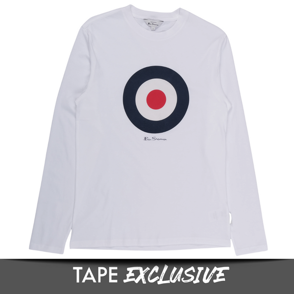 Basic Target Long Sleeve T-Shirt (White) - TAPE Exclusive
