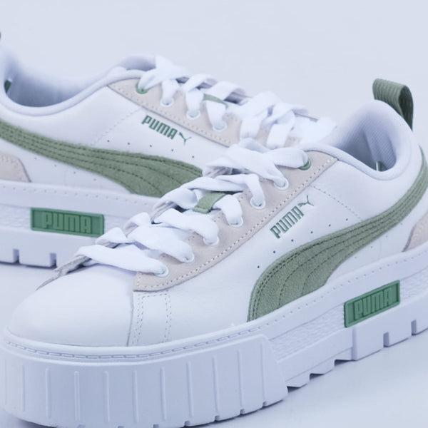 Mayze Mix Sneakers (White/Dusty Green)