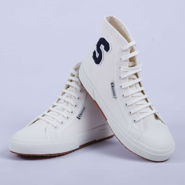 2295 Cotton Terry Patch Sneakers (White)