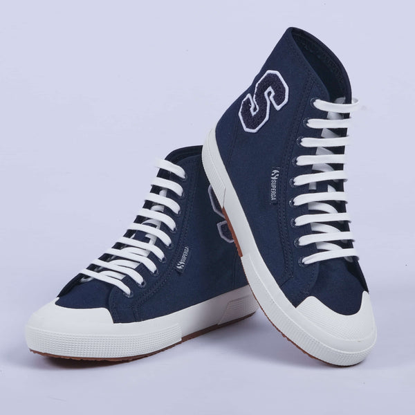 2295 Cotton Terry Patch Sneakers (Navy)