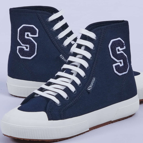 2295 Cotton Terry Patch Sneakers (Navy)