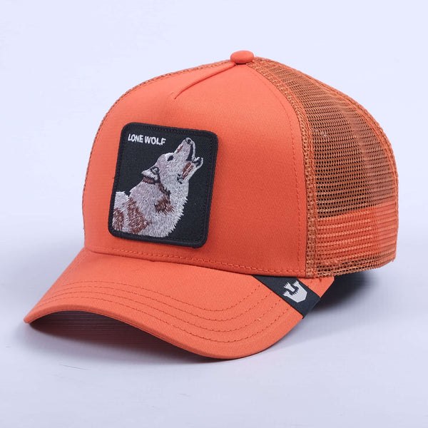 Lone Wolf Trucker Hat (Orange)