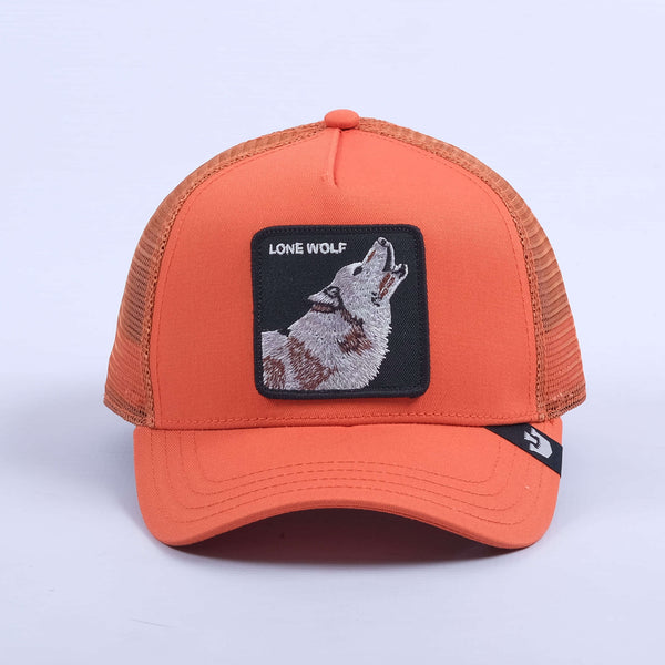 Lone Wolf Trucker Hat (Orange)