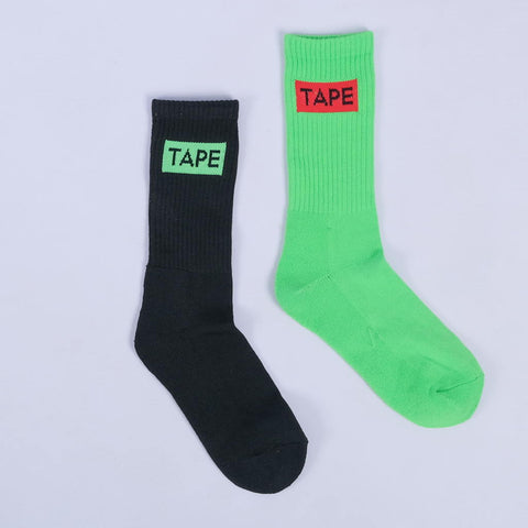 TAPE 2 Pack Socks (Green & Black)
